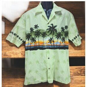 Pacific Legend Mens Hawaiian Button-Up Slim Fit Shirt‎ Short Sleeve XL